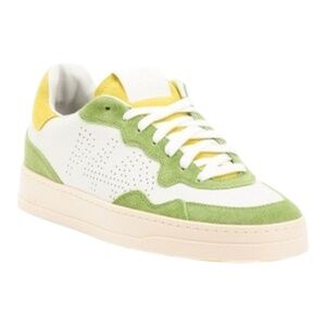 P448 Made In Italy Leather Bali Color Block Sneakers size various